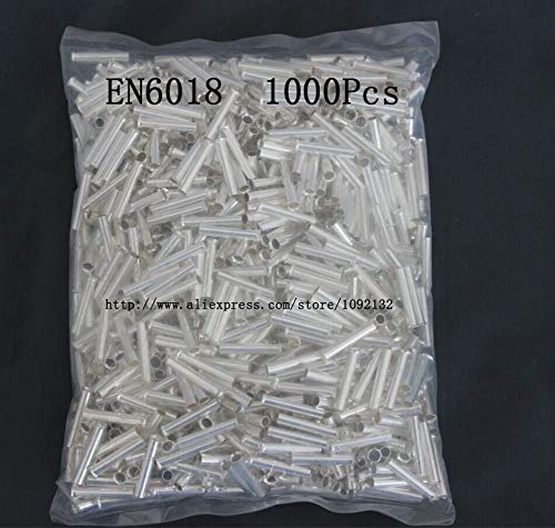 Davitu EN6018 Bare Copper Wire Ferrules For 6.0mm2, 10 AWG Wire 18mm of Pin Length