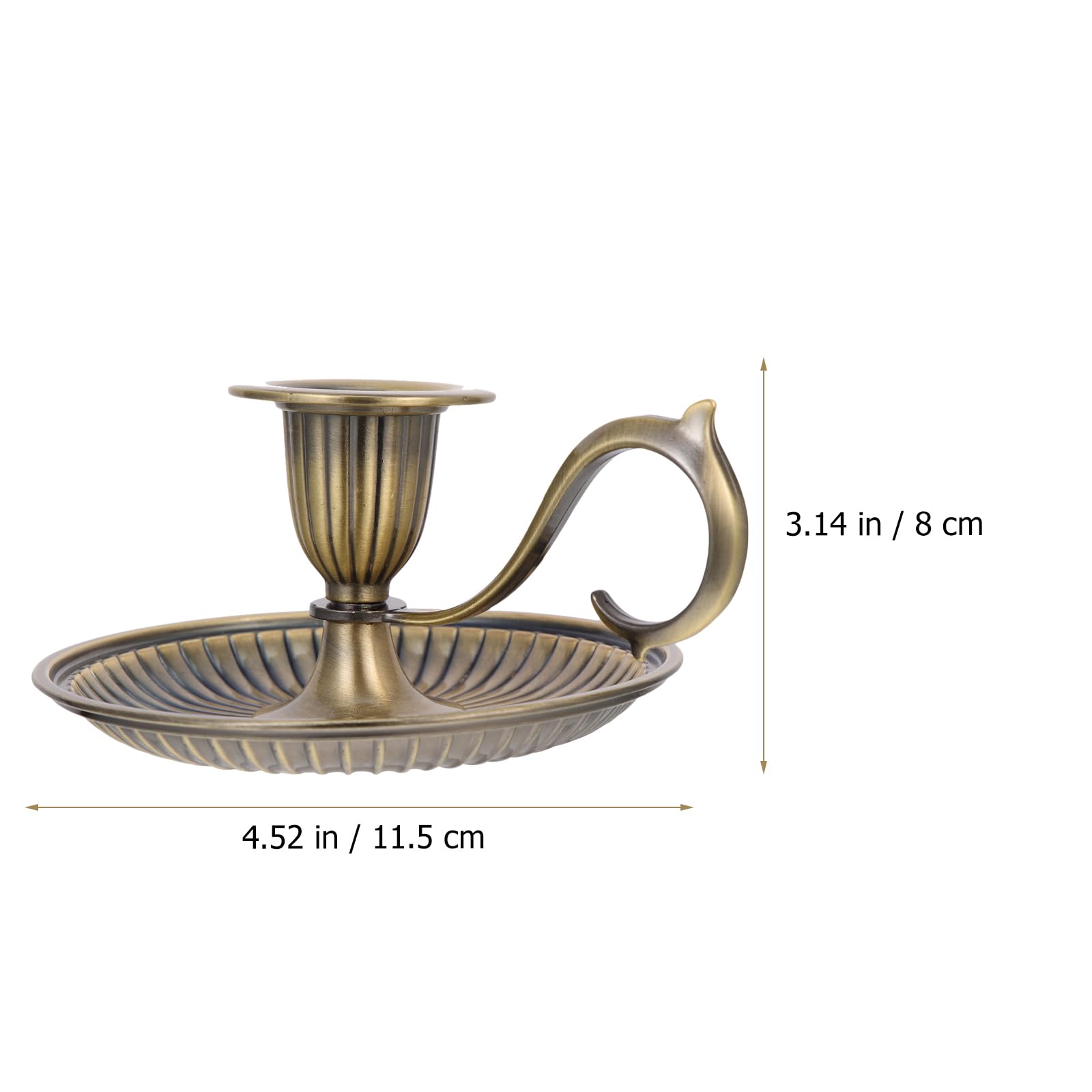Healifty Portacandele vintage in metallo con maniglia, per matrimoni, feste, casa, bronzatura