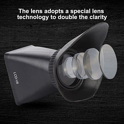 2.8X Lcd Magnifier, Sunshade Lcd Viewfinder, Lcd Screen Magnifying Viewfinder Magnifier Viewer Lens Accessory, With Extender Hood, For Mirrorless Camera Slr Camera #TOP5