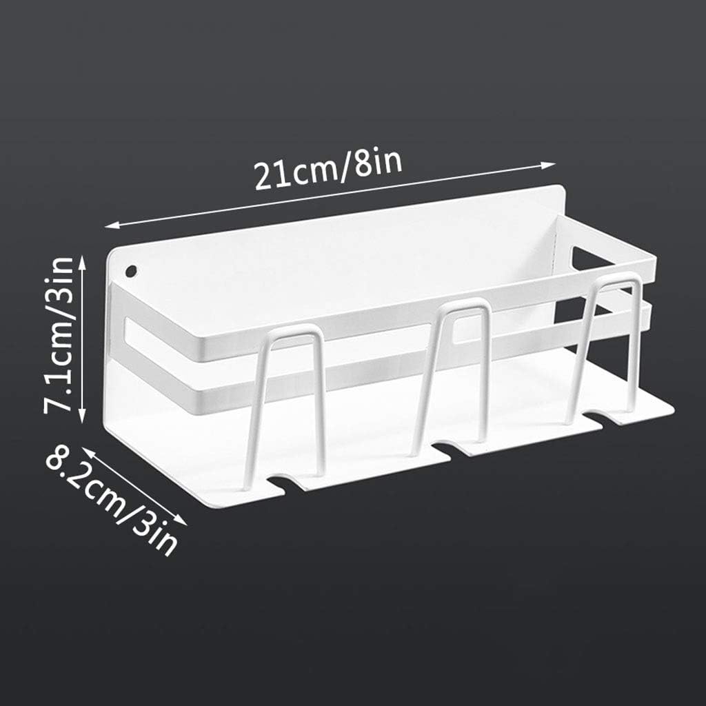 Floating Shelves Wall Suction Toothbrush Holder, Stainless Steel Bathroom Shelf, Anti-Rust and Anti-Oxidation, Suitable for Shower Room and Vanity (Color : Black, Size : Style 2) (Black Style 2)