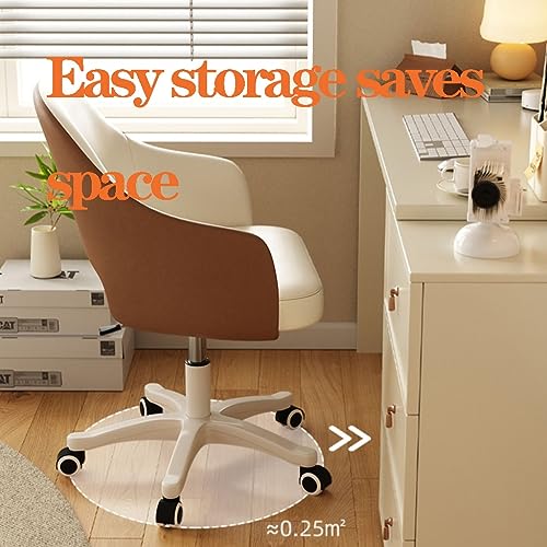 Chaise de bureau en cuir idéale pour le télétravail à la maison et la chambre LWX - 5