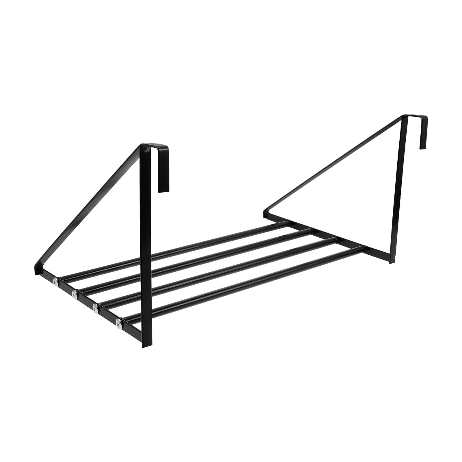 Perchero para puerta de hierro negro colgador trasero versátil ropa pantalones