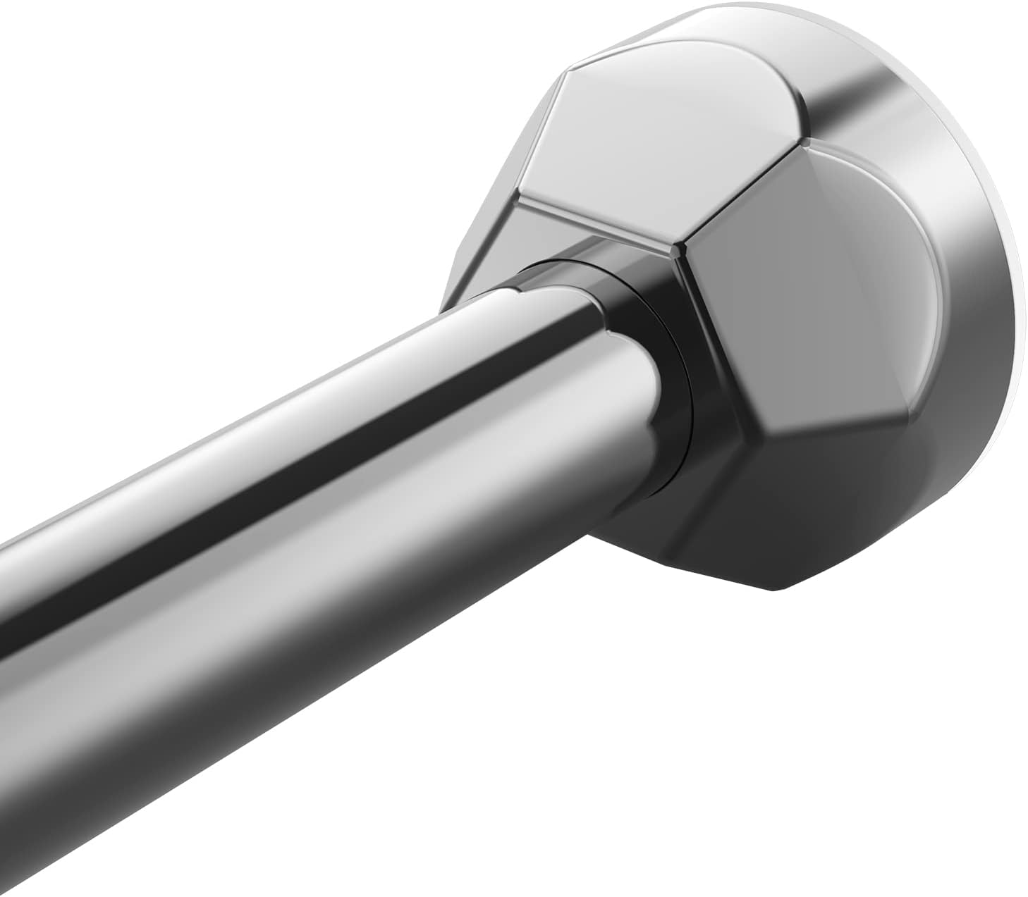 Ausemku Shower Curtain Rod 4073 Inches Adjustable Tension Curtain Rod, Stainless Steel, No