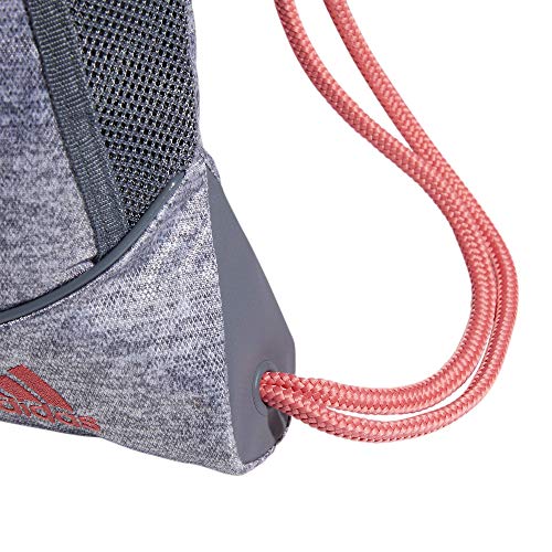 Image of adidas Alliance Ii Sackpack, Grey Jersey /Pink Hazy Rose /White, One Size