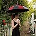 Gothika Gothic Pagoda Umbrella - Perfect For Rain Or Shine, Ideal For Vampires, Gothic Enthusiasts, And Lovers Of Unique Style (Black & Blood Wine)