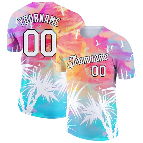 Camisetas personalizadas de béisbol de verano casual para hombres, mujeres, jóvenes y niños con nombre, número y logo impresos miniatura 1