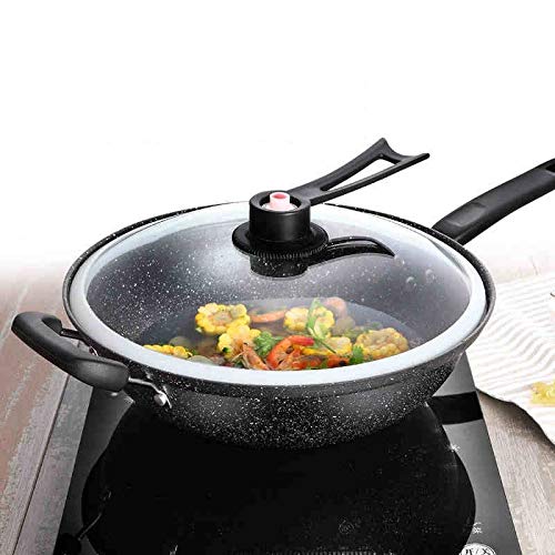 Wok de 32 cm con recubrimiento de piedra Maifan miniatura 2