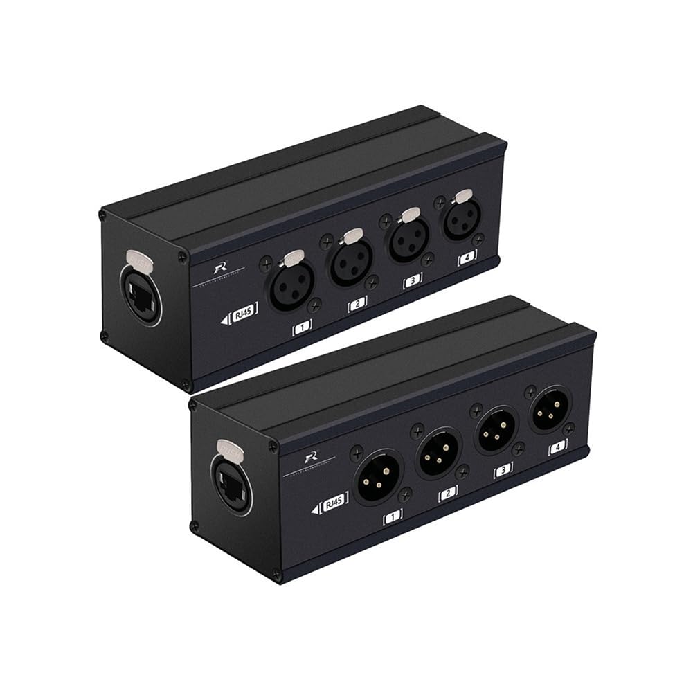 Rallonge de Câble Réseau RJ45 CAT5 vers XLR 3 Broches 4 Canaux Audio/sur la Scène, L'Éclairage et Les Studios D'Enregistrement Audio