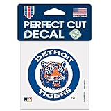 WinCraft Detroit Tigers 4' x 4' Perfect Cut Color Decal, Officially Licensed, Wall Decor, Sports Fan Wall...