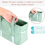IGNPION Canvas Bettkasten Betttaschen Körbe Hängend Verstellbares Band Schlafsaal Bett Organizer Caddy Mehrzweck-Hängetasche (Grün)