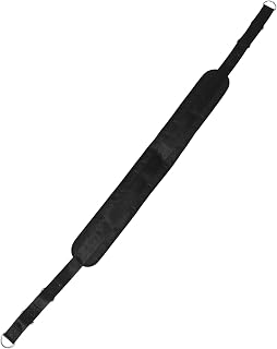 Adjustable Rowing Machine Waist Belt Attachment Replacement Black Polyester | Leg Straps Included, Moisture Minimizing Support, Comfortable Fit for Training Sessions and Workouts, Easy Washing