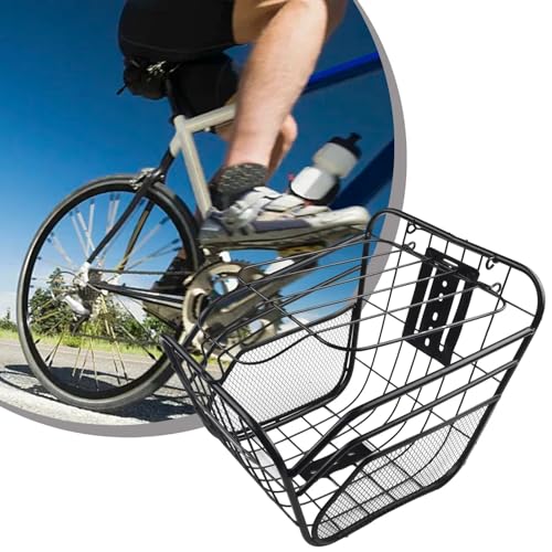 Panier de vélo avant à grande capacité avec support scooter stable