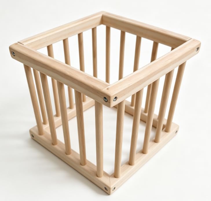 Large Baby Playpen Foldable Baby Fence, Wooden Play Yard