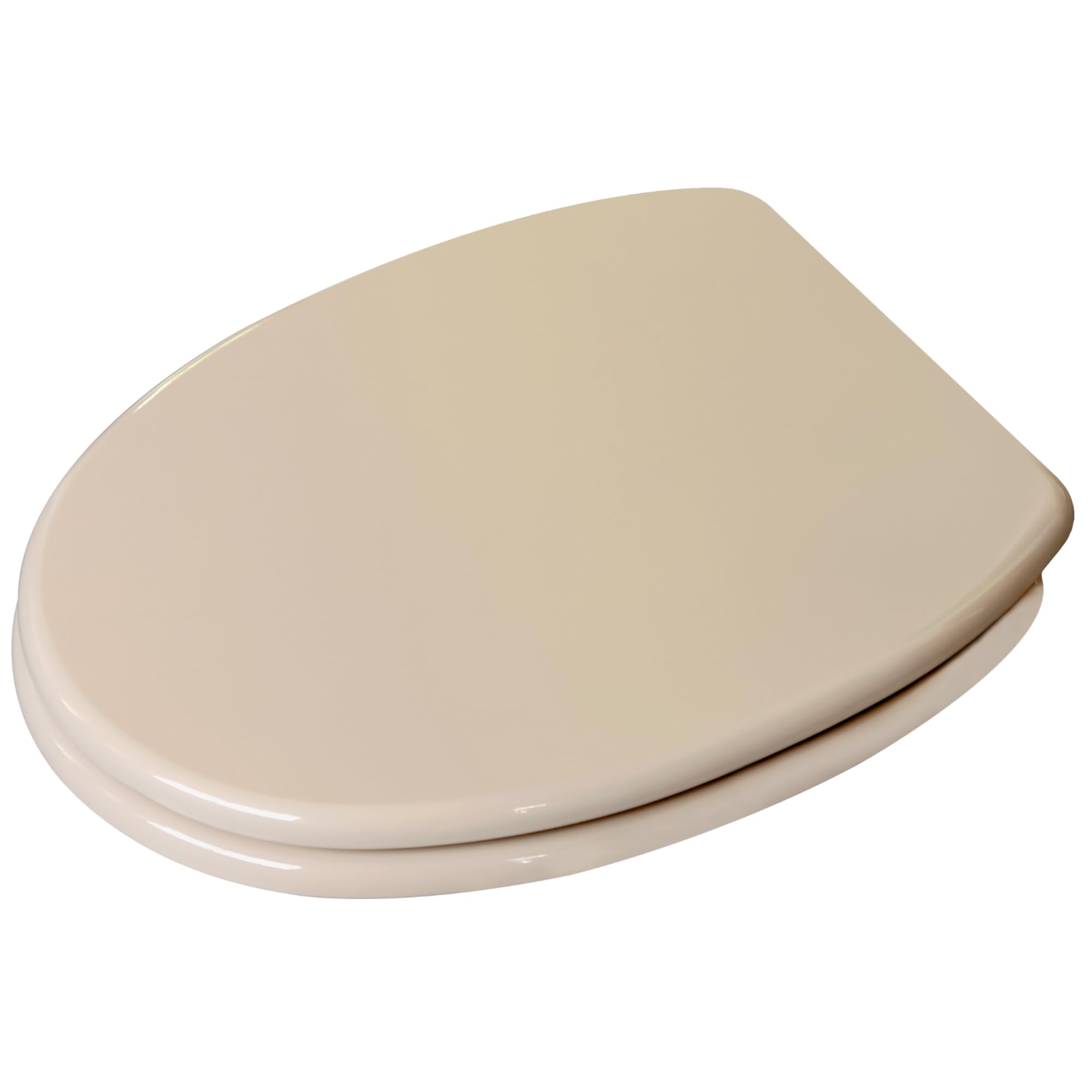 Sanilo Sedile WC con chiusura ammortizzata e sgancio rapido, il coperchio del WC può essere rimosso con la semplice pressione di un pulsante, facile montaggio dall'alto (Beige)