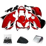 ZXMOTO Motorcycle Fairing Kit for 2001 2002 2003 Honda CBR 600 F4i Injection Mold ABS Plastic Bodywork Fairings（BLACK&RED）