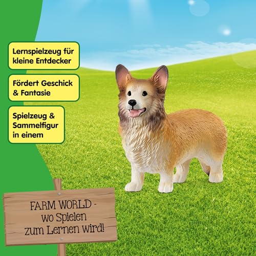 schleich Farm World | Welsh Corgi 13999 | schleich Bauernhof Spielfigur | detailgetreue Tierfiguren | tolles Geschenk für Jungen und Mädchen | Bauernhof Spielzeug ab 3 Jahre | 2 x 5 x 4 cm