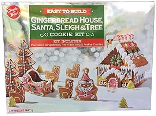 Gingerbread House, Santa, Sleigh and Tree Festive Cookie Baking Kit