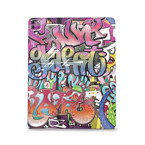 Image of MightySkins Carbon Fiber Skin Compatible with Apple iPad Pro 12.9 inch M2 6th Gen (2022) Full Wrap Kit - Funky Graffiti | Protective, Durable Textured Carbon Fiber Finish | Made in The USA