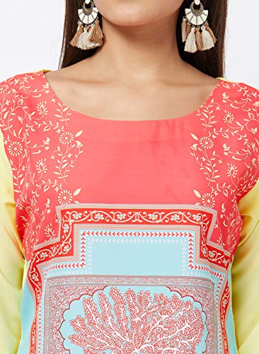 Image of LookMark Womens Printed Crepe A-Line Kurti (Pack of 2 Kurti)