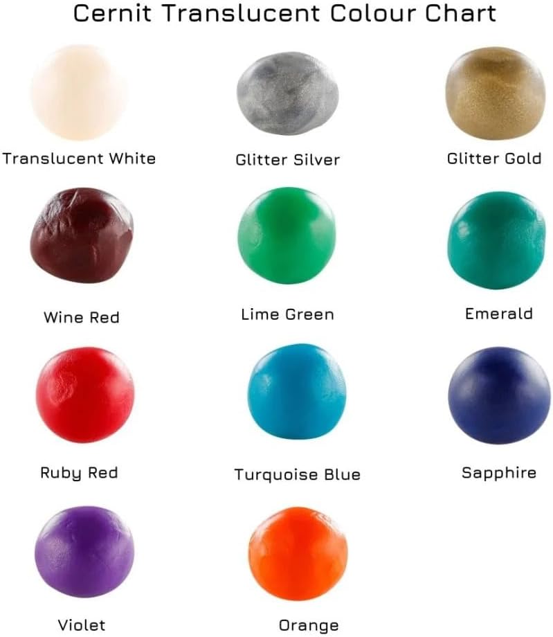 CERNIT Transparant Clay 56g, Amber, 7 x 5.5 x 1.5 cm