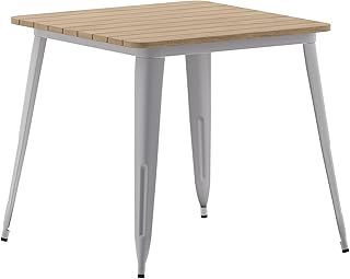 14 Walkout Basement Patio Ideas Under the Deck 10 Flash Furniture Declan Commercial Outdoor Dining Table, All Weather Poly...