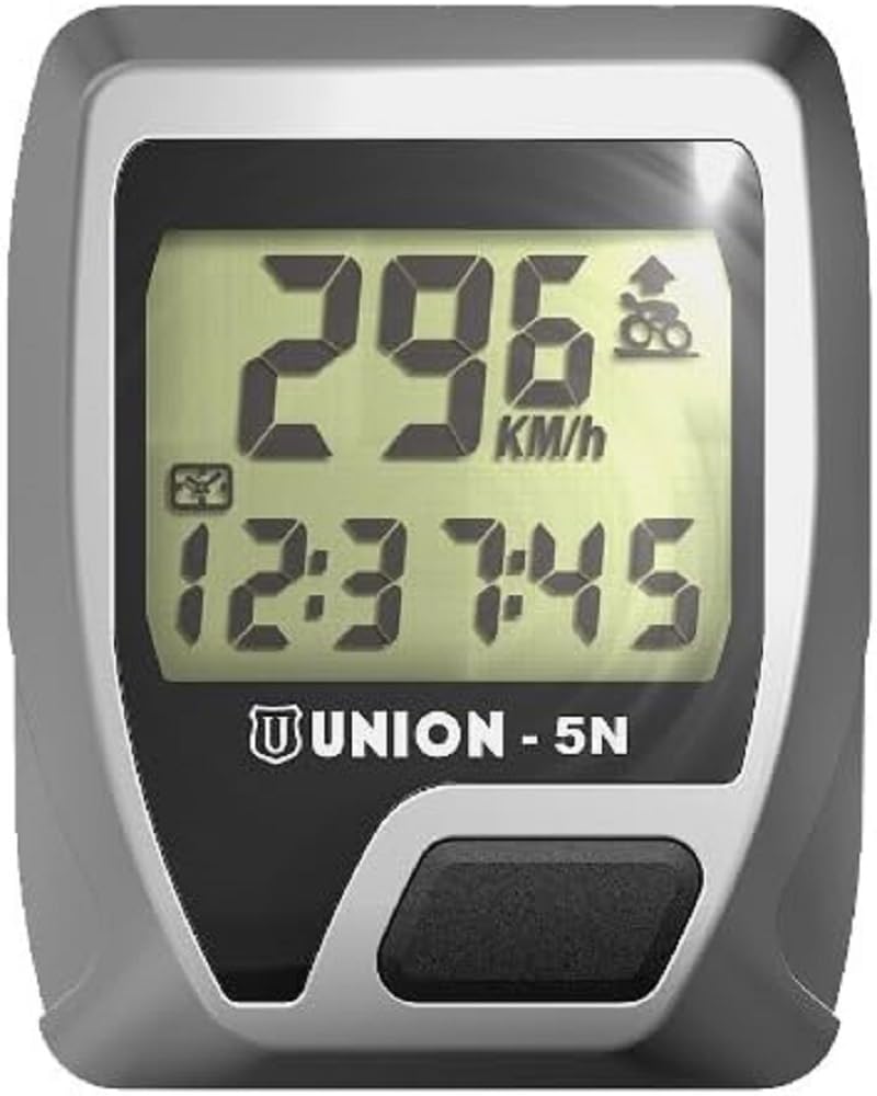 Union 5N Cycle Computer with 5 Functions, unisex, gray, 0 Sports & Outdoors