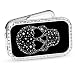 Double Sided Mirror with 2x &1x Magnification, Portable Makeup Mirror/Vanty Mirror/Cosmetic Mirror/Compact Mirror for Purse Travel - White Skull