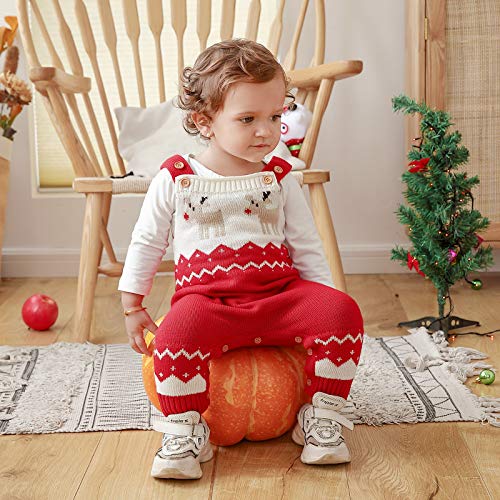 Untyo Baby Christmas Sweater Toddler Reindeer Outfit Red Clothes (12-18 Months, Red) #TOP5
