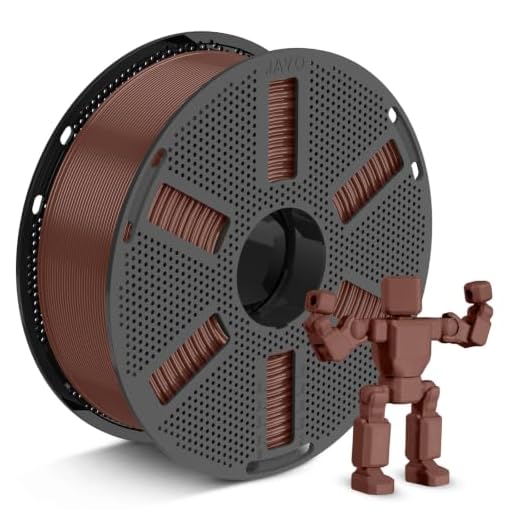 ⚡ JAYO PETG 3D Printer Filament 1.75mm, 1.1kg Reusable Spool, Brown