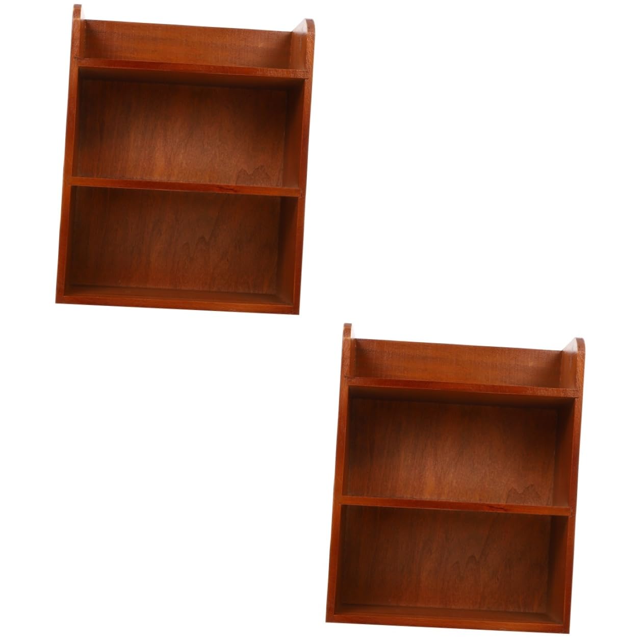 Lot de 2 étagères à épices en bois avec étagère extensible, support mural pour livres et tiroirs de rangement de bureau
