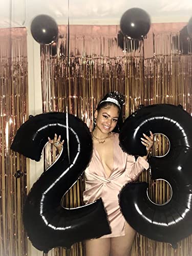 Number 60 Balloon Large 40 Inch Black Giant Jumbo Digit Mylar Foil Helium Balloons for Birthday Party Celebration Graduations Anniversary Photo Shoot - 7