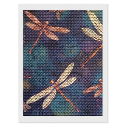 Peinture diamant libellule broderie diamant 5D tableau strass activité manuelle adulte maison