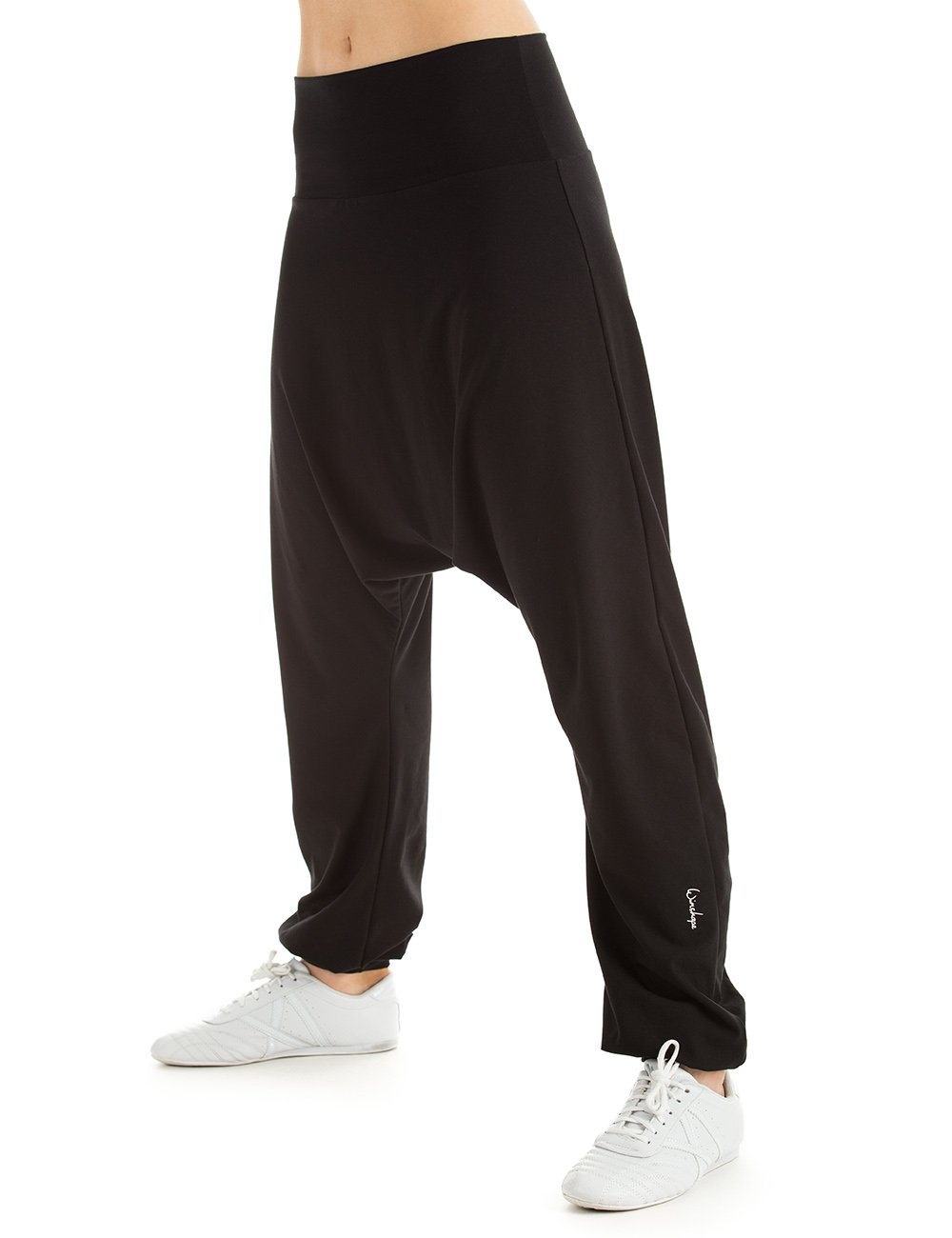 Winshape Hape Winston Hareem Wh7 Dance Fitness Recreational Sports Training Trousers, Womens, Damen Trainingshose Haremshose WH7 Dance Fitness Freizeit Sport, black, L