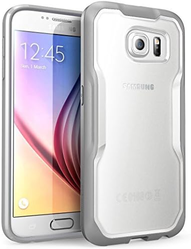 Galaxy S6 Case, SUPCASE Unicorn Beetle Series Premium Hybrid Protective Clear Case for Samsung Galaxy S6, Retail Package (Frost Clear/Gray)