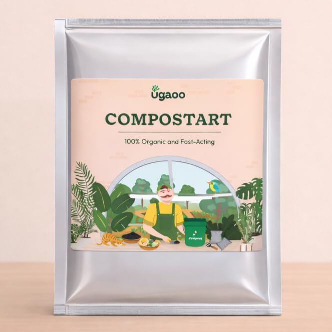 Ugaoo Compostart - Compost Starter & Waste Decomposer Powder - 100 GMS | Accelerates Decomposition | Reduces Odor | Enriches Compost | Easy to Use | Eco-Friendly