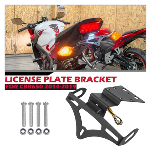 Support de plaque d'immatriculation moto Honda CB650F CBR650F 2014-2019 arrière