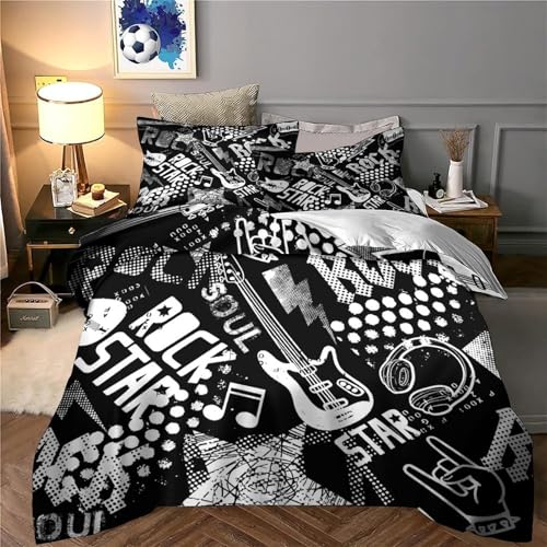 Housse de Couette 3D Imprimée Parure de Lit Microfibre Premium Luxe