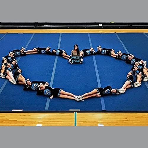 Indoor Gymnastics Mat - Durable Roll-Out Exercise Mats with Carpet Surface, Ideal for Fitness, Cheerleading, Wrestling, Home Workouts, and Gym Training