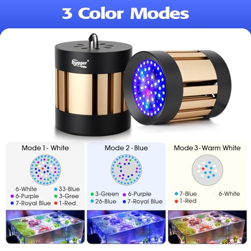 Hygger HG107 50W Reef Led Aquarium Light, Marine Led Light With 3 Color Modes Adjustable Brightness And Timing Function, With External Controller, Nano Fish Tank Light thumb #2
