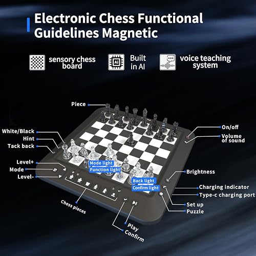 Umissfun P6 Electronic Chess Set, Chess Set Board Game, Computer Chess Game thumb #1
