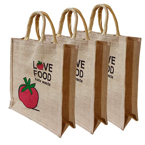 KANUSHI Jutebeutel mit aufgedrucktem Design, mittelgroß, 3 Stück Cover