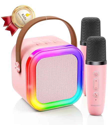 Kinglucky Mini Karaoke Machine for Kids & Girls Age 3–12, 2025 Top Christmas & Birthday Gift for 3–12 Year Old Girls, Kids' Personal Video Players...