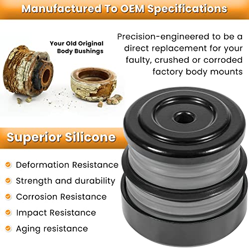 image for E-cowlboy Silicone Body Mount Kit for 2008-2016 Ford F-250 F-350 Crew 