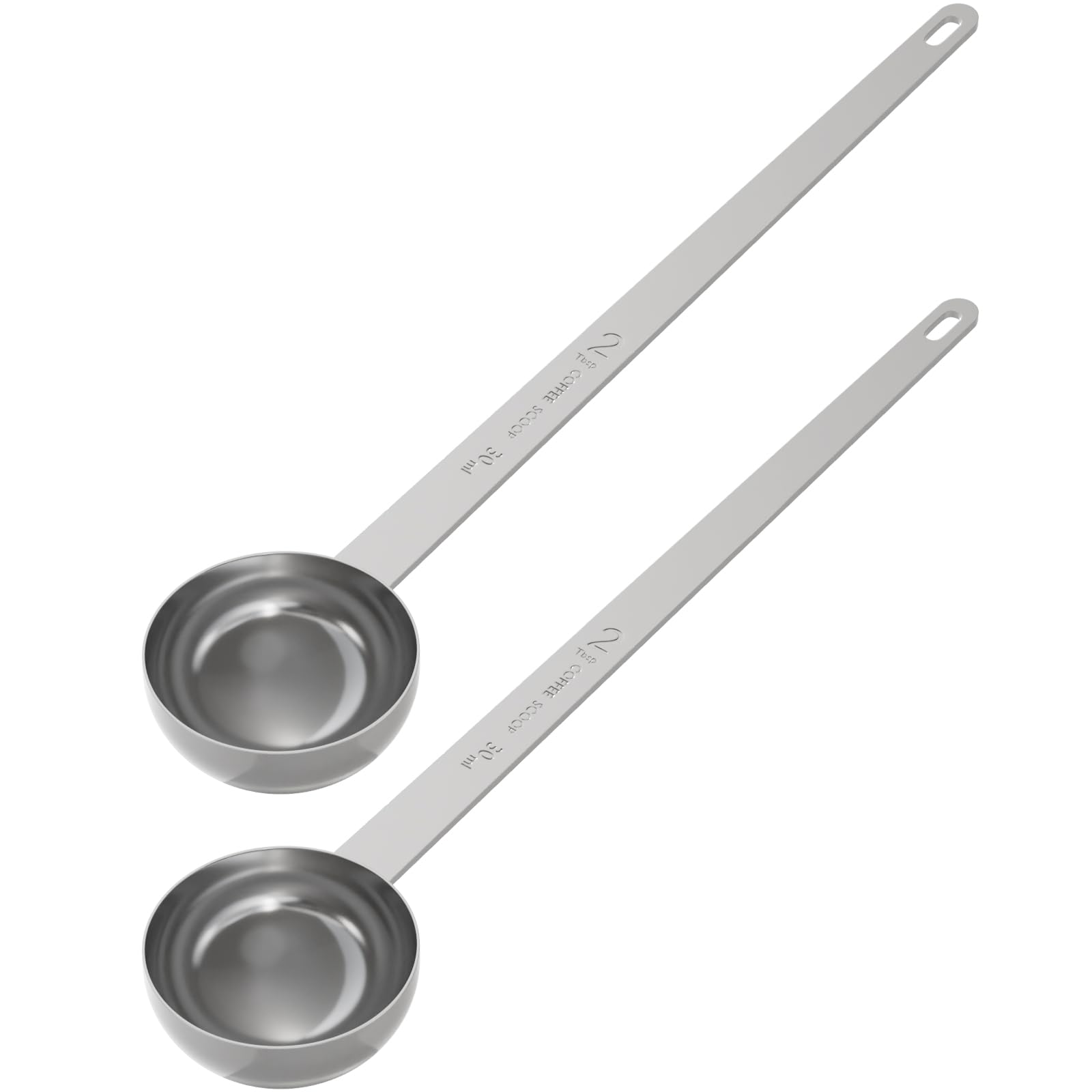 2 cucharas de café de 2 cucharadas de acero inoxidable LEIFENY con mango largo