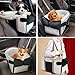 Dog Car Seat for Small Dogs Adjustable Portable Center Console Dog Car Seat Removable Cat Booster Cars Seats - Safety Belt with Cushion Anti-Collapse for Puppy Kitten Up to 15 Lb