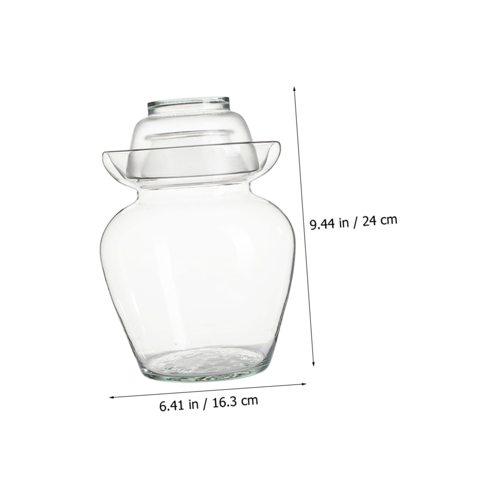 Tarro de Vidrio para Encurtidos 5 Kg, Recipiente Transparente Hermético para Verduras Fermentadas, Lata de Pepinillos de Gran Capacidad para Uso Doméstico en Cocina