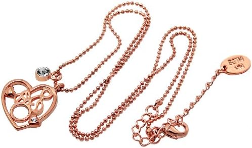 Amazon Disney ディズニー ミニー生誕80周年記念 レーシー ハート ネックレス ピンクゴールドカラー クリスタル石 スワロフスキー 公式ライセンス商品 並行輸入品 ネックレス 通販