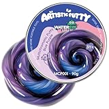 WATERELF Galaxy Putty Slime for Kids, Fidget Sensory Artistic Therapy Putty Toys for Boys Girls Adults, Stress Relief Non-Sticky, 3.11 Inch 3.2 Oz – Blue/Purple