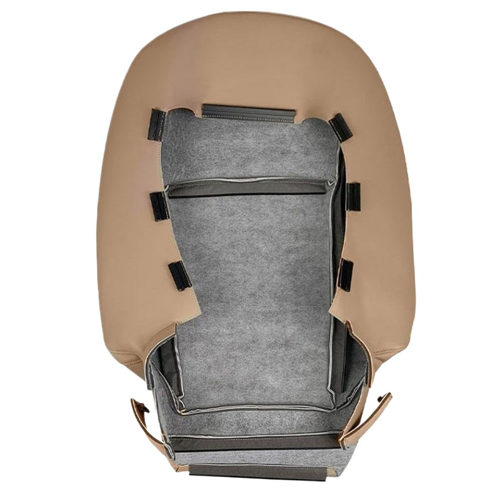 Hoping Funda de Respaldo Inclinada para Asiento Perforado de Cuero sintético del Lado Izquierdo del Conductor, Color Beige, Compatible con Es350 2007 2008 2009 2010 2011 2012