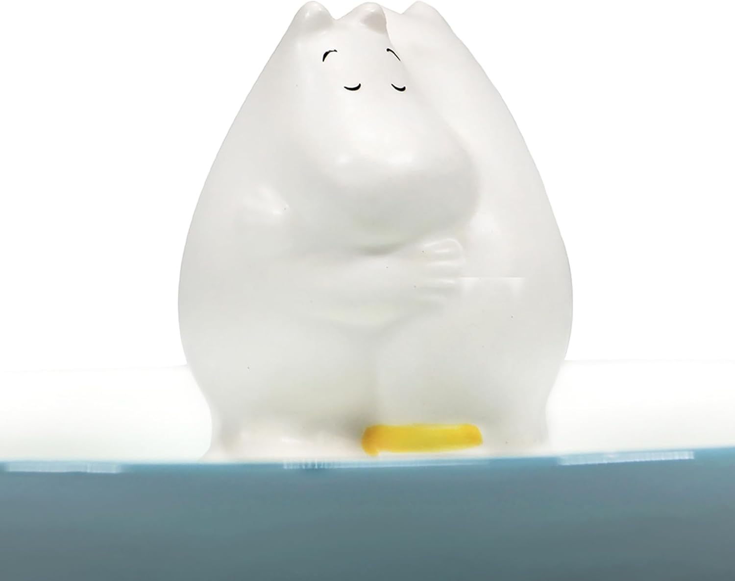 Moomintroll Snorkmaiden Moomin Hug 6 x 3.5 Inch Blue and White Ceramic Round Jewelry Trinket Tray